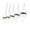 Z-Lite Cayden Linear Chandelier, 5-Light, 4.75in W x 42in L x 16.75in H, Matte Black/Clear, Etched Opal 1946P-5L-MB - alternate 7